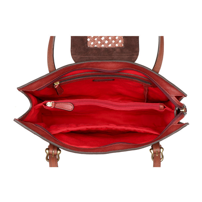 Belle Star 01 Marsala Leather Tote Bag