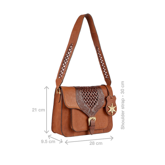 Belle Star 02 Tan Leather Shoulder Bag