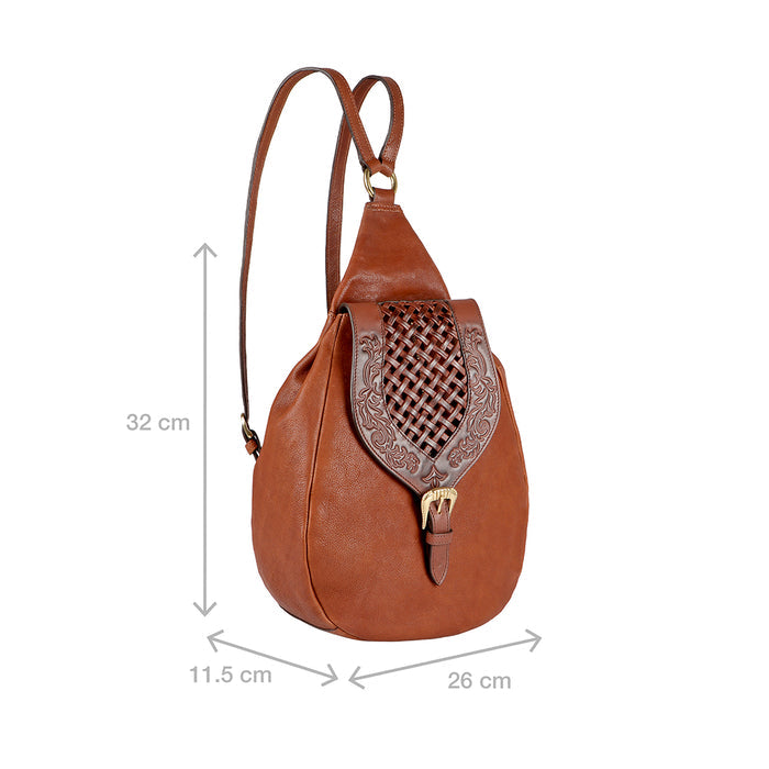 Belle Star 03 Tan Leather Backpack
