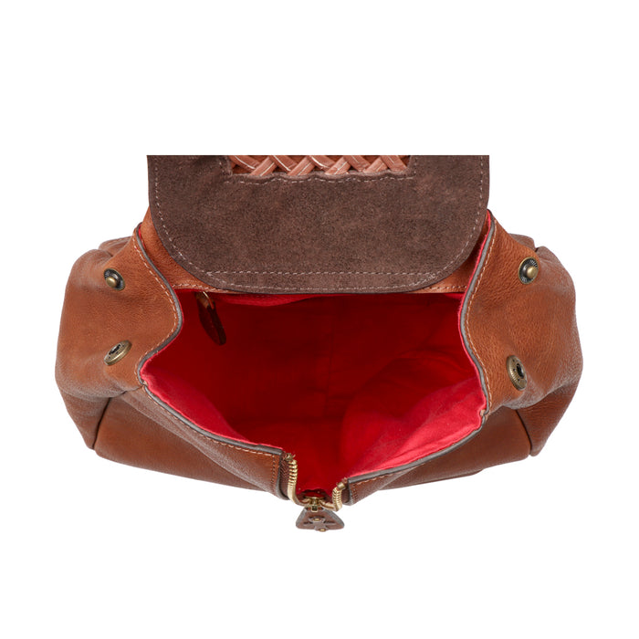 Belle Star 03 Tan Leather Backpack