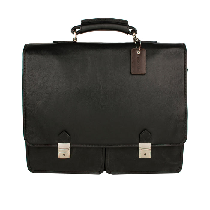 Bentley Parma Black Leather  Briefcase