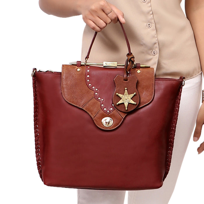 Billy 01 Marsala Leather Satchel