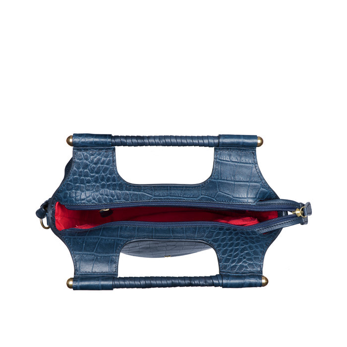 Black Magic 02 Blue Leather Shoulder Bag