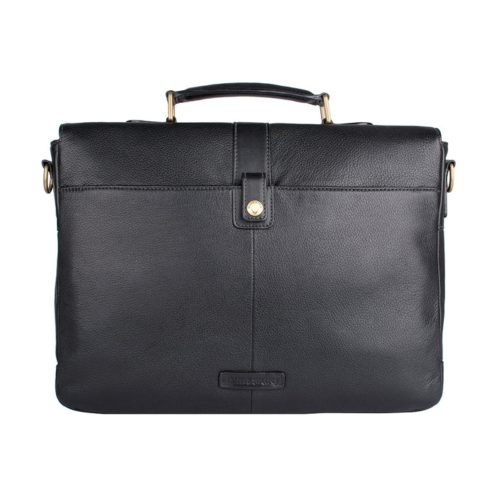 Bleaklow 01 Black Leather  Briefcase