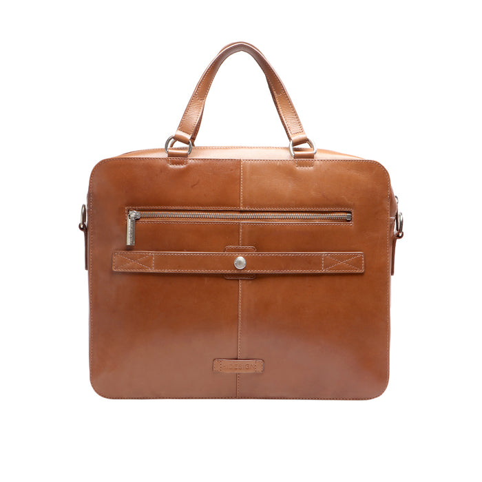Bond 01 Tan Leather  Briefcase