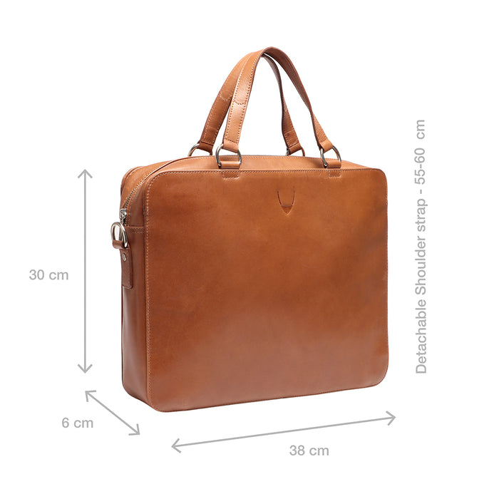 Bond 01 Tan Leather  Briefcase