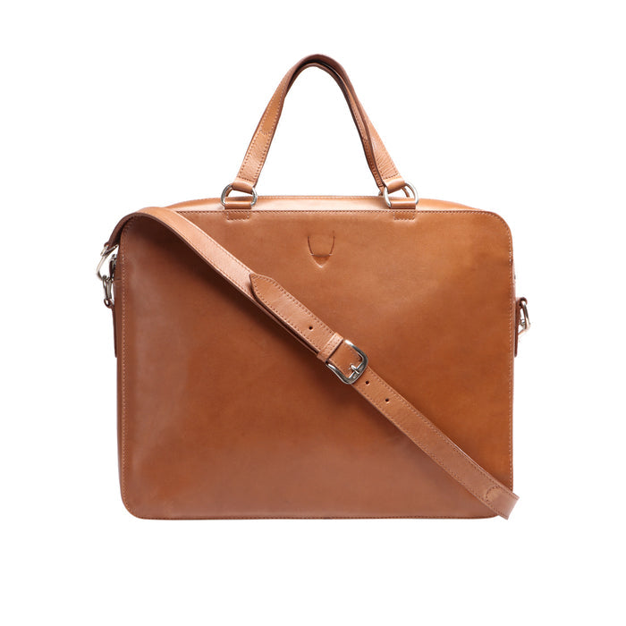 Bond 01 Tan Leather  Briefcase
