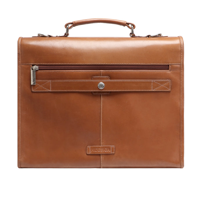 Bond 02 Tan Leather  Briefcase