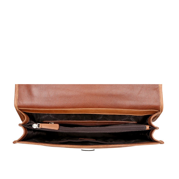 Bond 02 Tan Leather  Briefcase