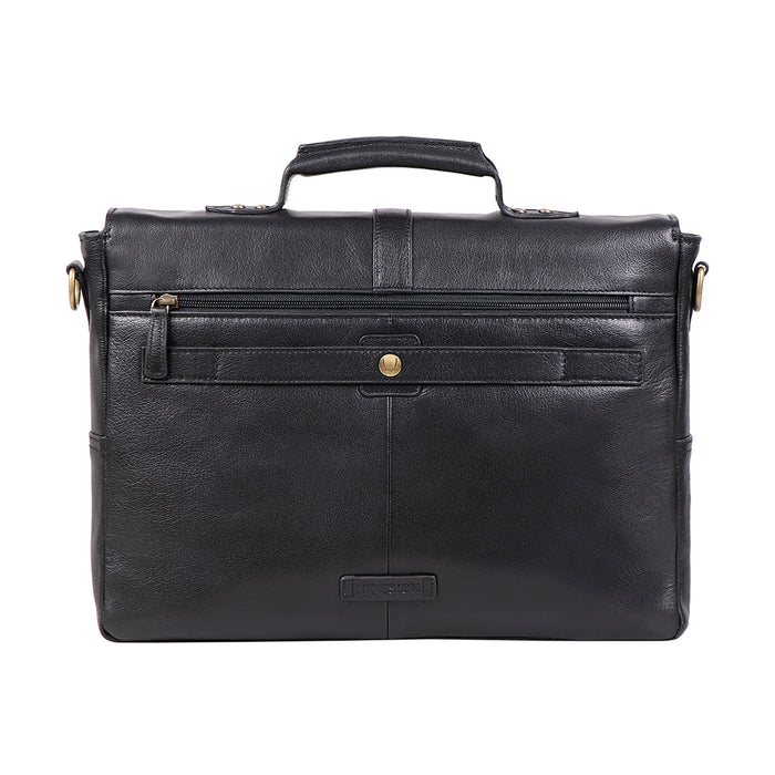 Boulder 02 Black Leather  Briefcase