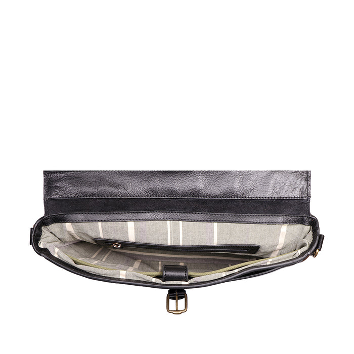 Boulder 02 Black Leather  Briefcase
