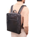 Boulder 03 Black Leather  Backpack