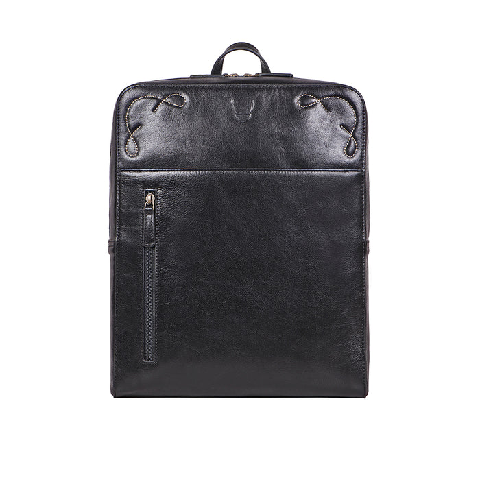 Boulder 03 Black Leather  Backpack