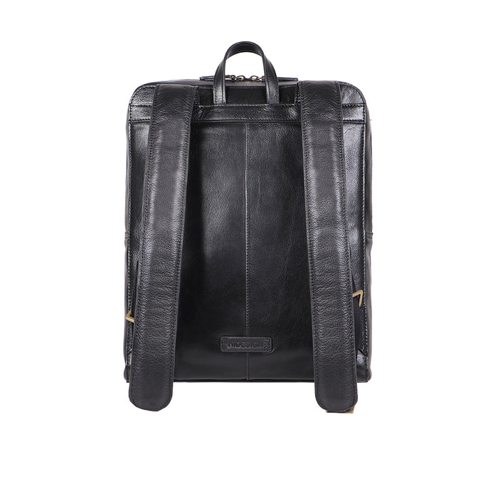 Boulder 03 Black Leather  Backpack