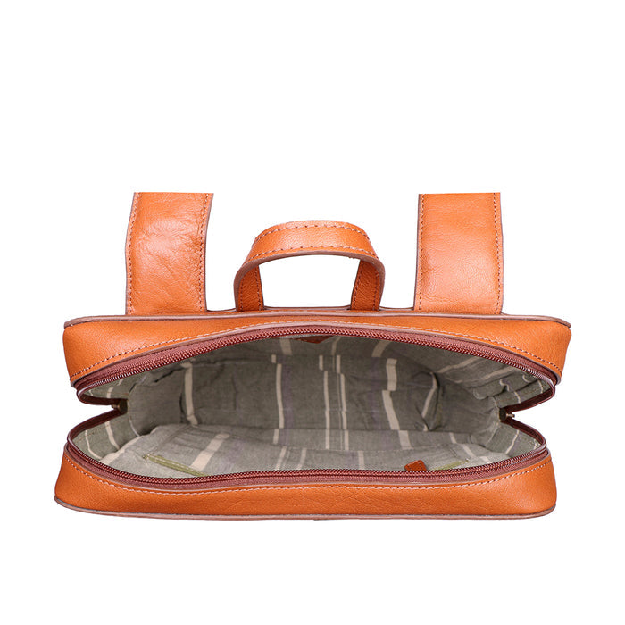 Boulder 03 Tan Leather  Backpack
