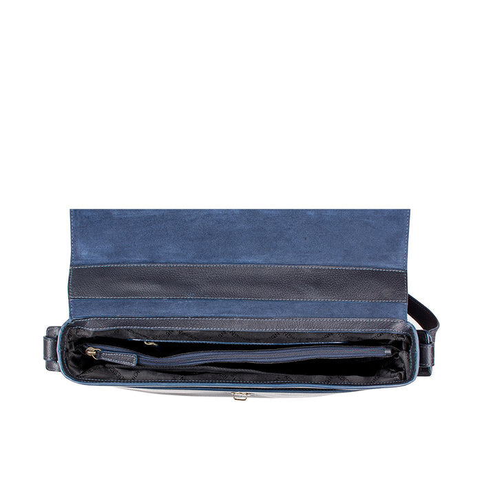 Bowfell 02 Blue Leather  Briefcase