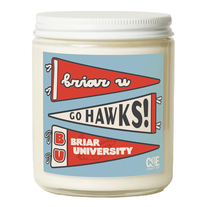 Briar U School Pennants Candle