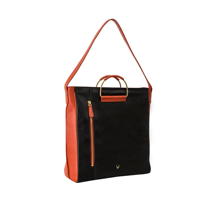 Candy 01 Black Leather Satchel