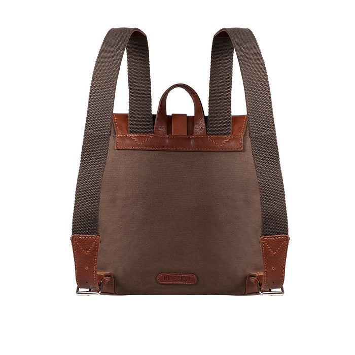 Cappucino 01 Green Leather Backpack