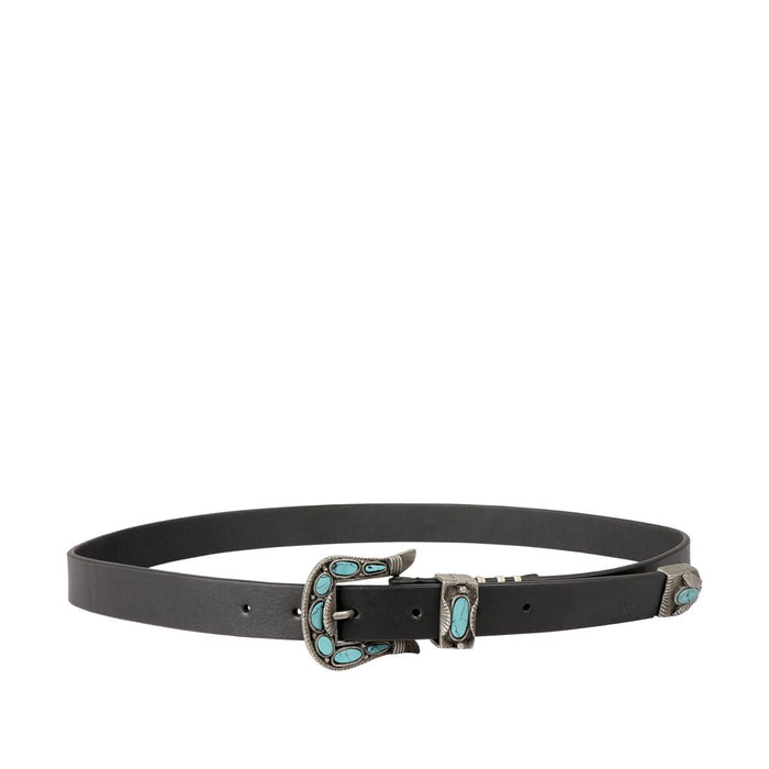 Carlin Women's Black Non Reversible Leather Belt