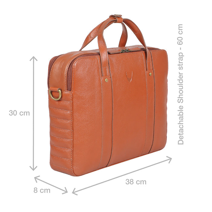 Carnaby 03 Tan Leather  Briefcase
