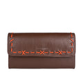 Carrie W2 Brown Leather Zip Around Wallet