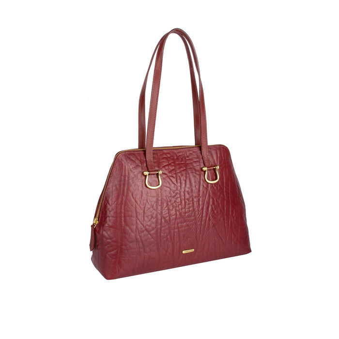 Cera 02 Marsala Leather Tote Bag