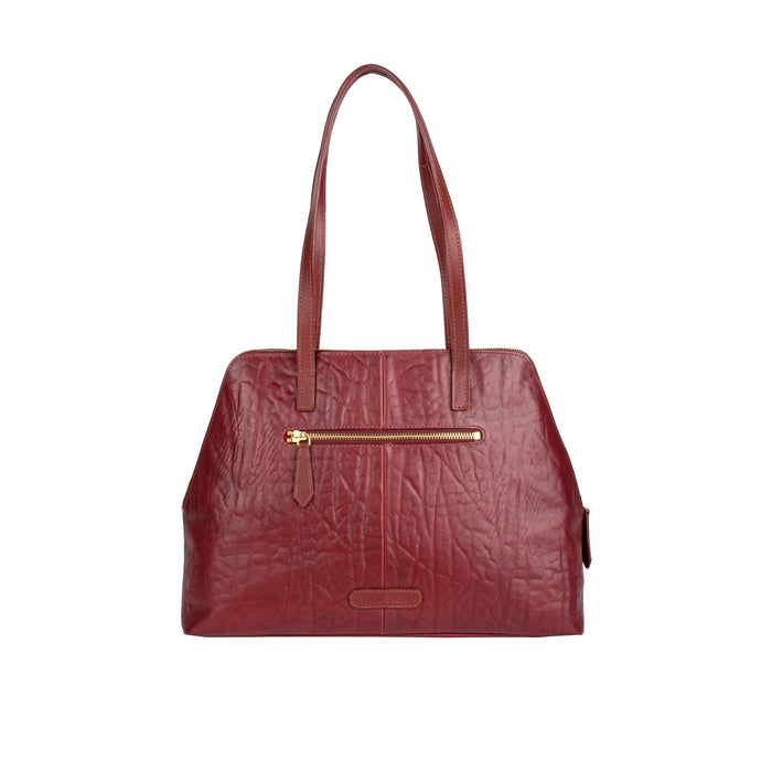 Cera 02 Marsala Leather Tote Bag