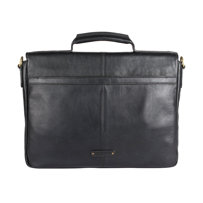 Charles 03 Black Leather  Briefcase