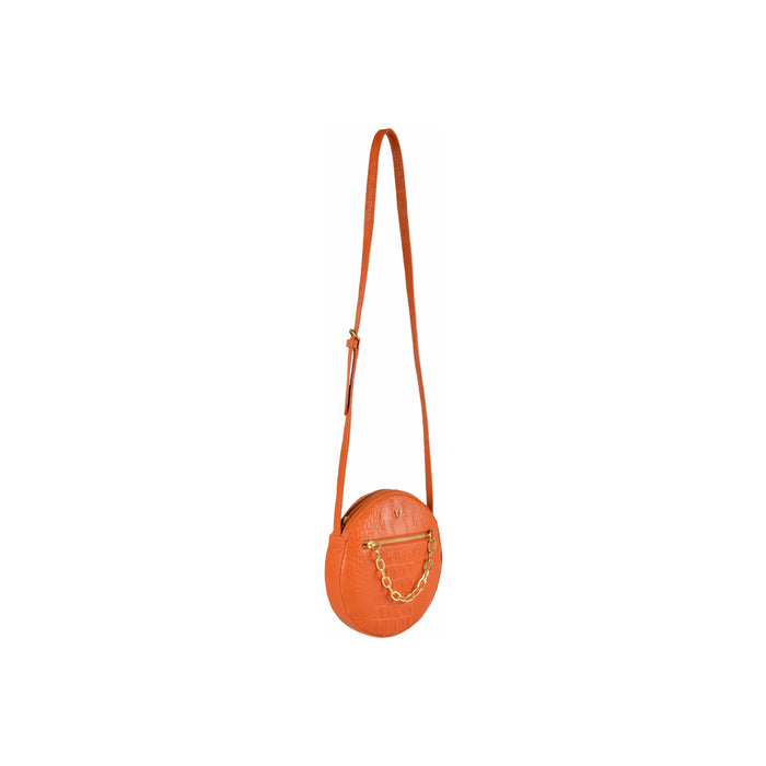 Charleston 04 Orange Leather Sling Bag