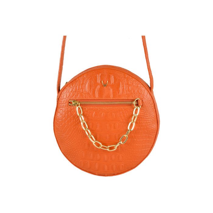 Charleston 04 Orange Leather Sling Bag