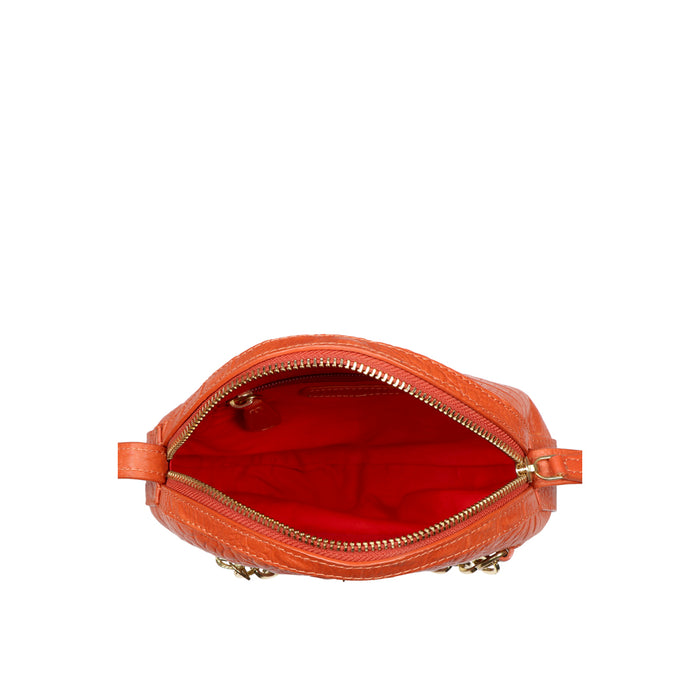 Charleston 04 Orange Leather Sling Bag