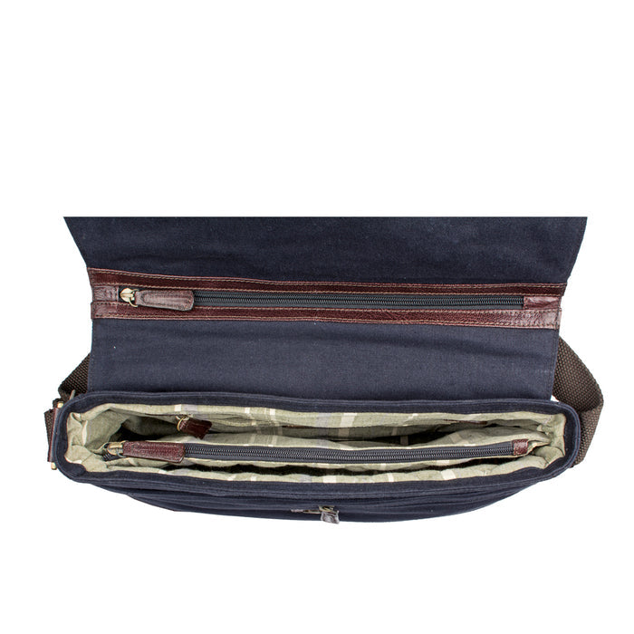 Cherokee 01 Blue Canvas Messenger Bag