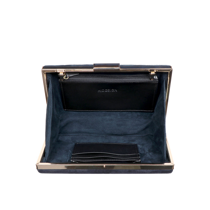 Colette 01 Blue Leather Clutch Wallet
