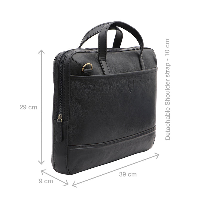 Cougar 01 Black Leather  Briefcase