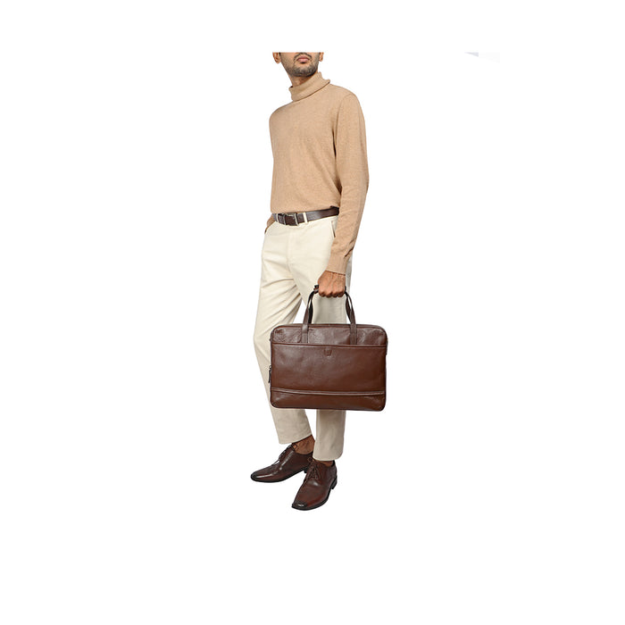 Cougar 02 Brown Leather  Briefcase