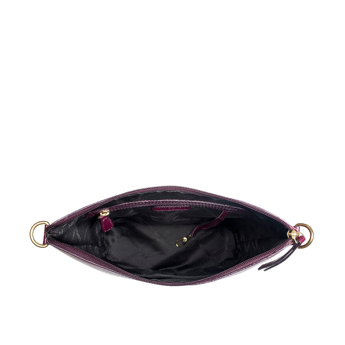Dancing 01 Purple Leather Tote Bag