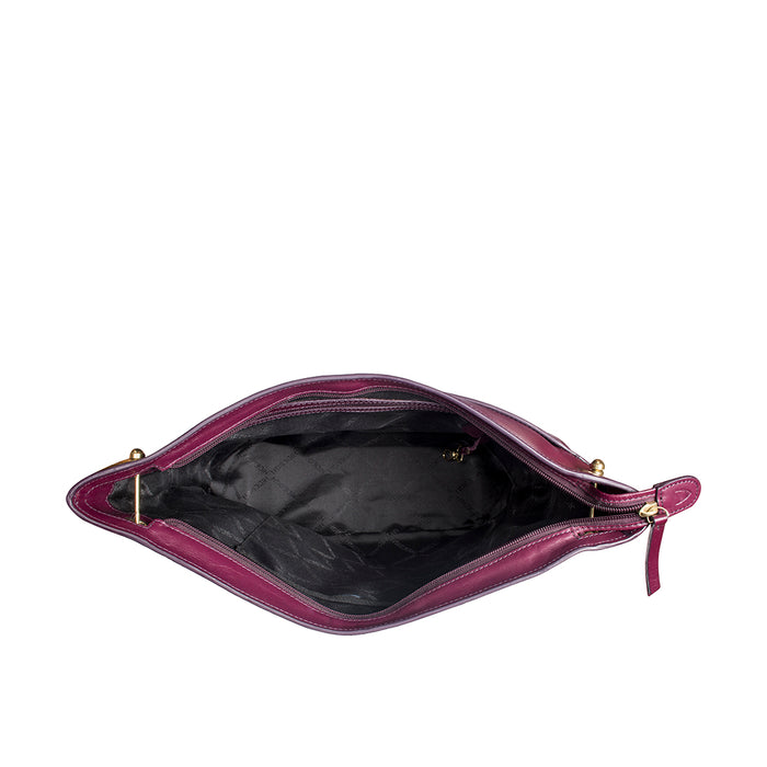 Dancing 03 Purple Leather Tote Bag