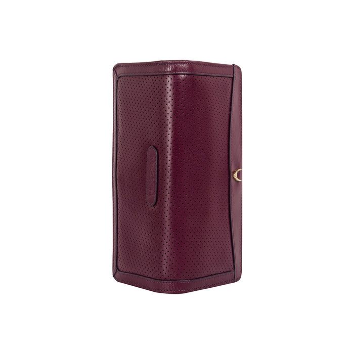 Dancing W2 Purple Leather Bi-Fold Wallet