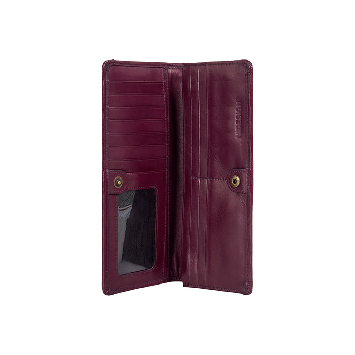 Dancing W2 Purple Leather Bi-Fold Wallet