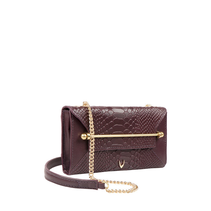 Delilah W1 Purple Leather Sling Wallet
