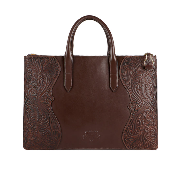 Desert Wind 01 Brown Leather Laptop Bag