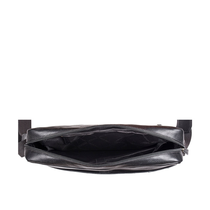 Donard 01 Black Leather  Crossbody