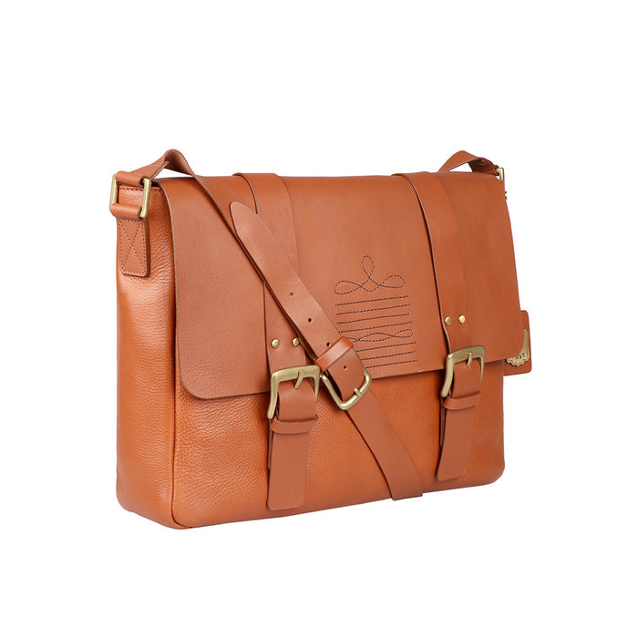 Dorango 01 Tan Leather  Messenger Bag