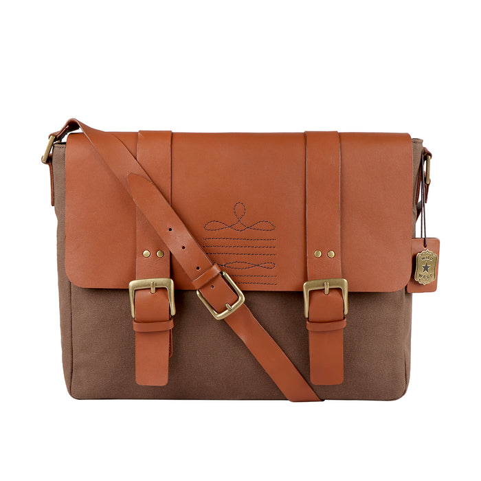 Dorango 02 Tan Leather  Messenger Bag