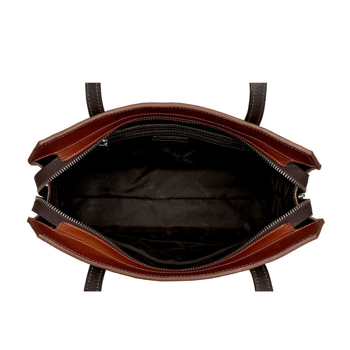 Edge 01 Brown Leather Tote Bag