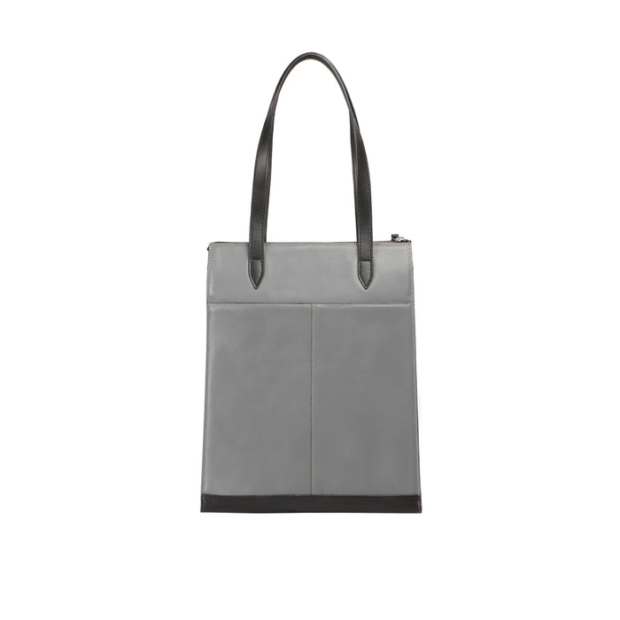 Edge 02 Grey Leather Tote Bag