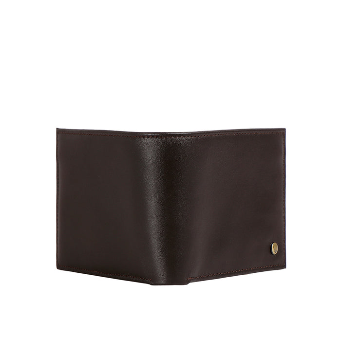 Ee 017Sc  Brown Leather Bi-Fold Wallet