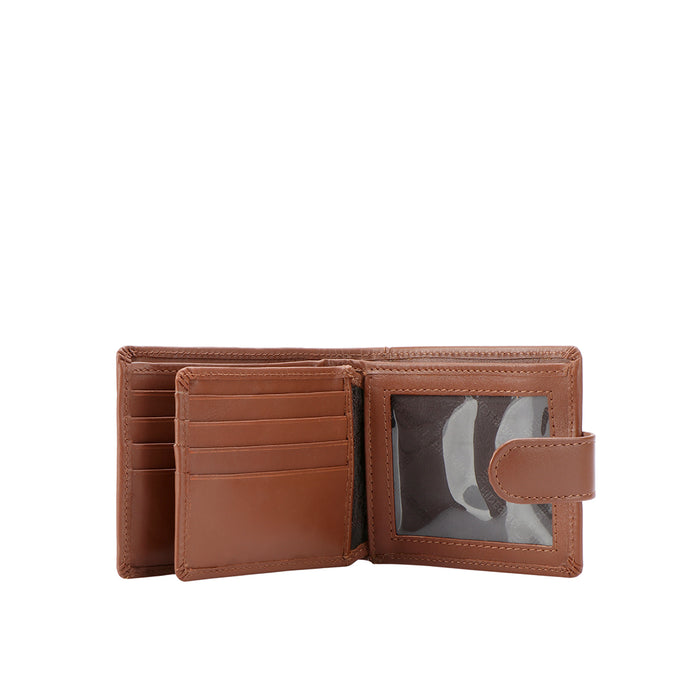 Ee 2020Sc  Tan Leather Bi-Fold Wallet