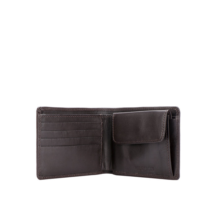 Ee 273-010  Brown Leather Bi-Fold Wallet